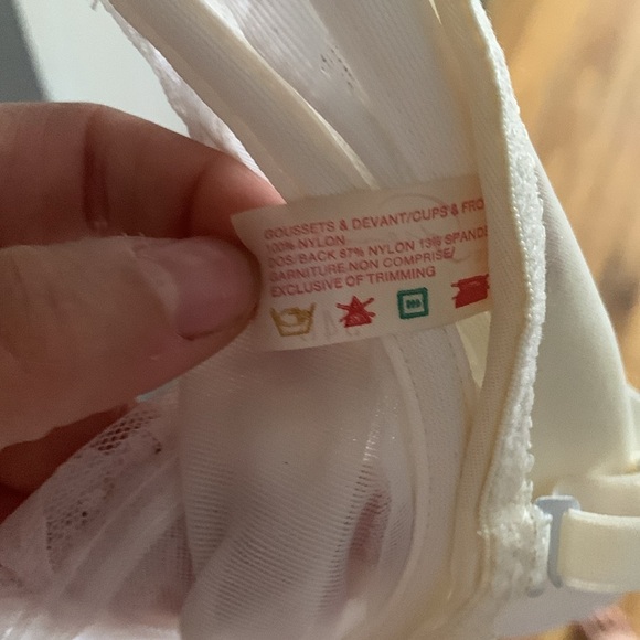 Vintage grenier White Lace Bustier boning corset coquette fairy bridal - Picture 6 of 6